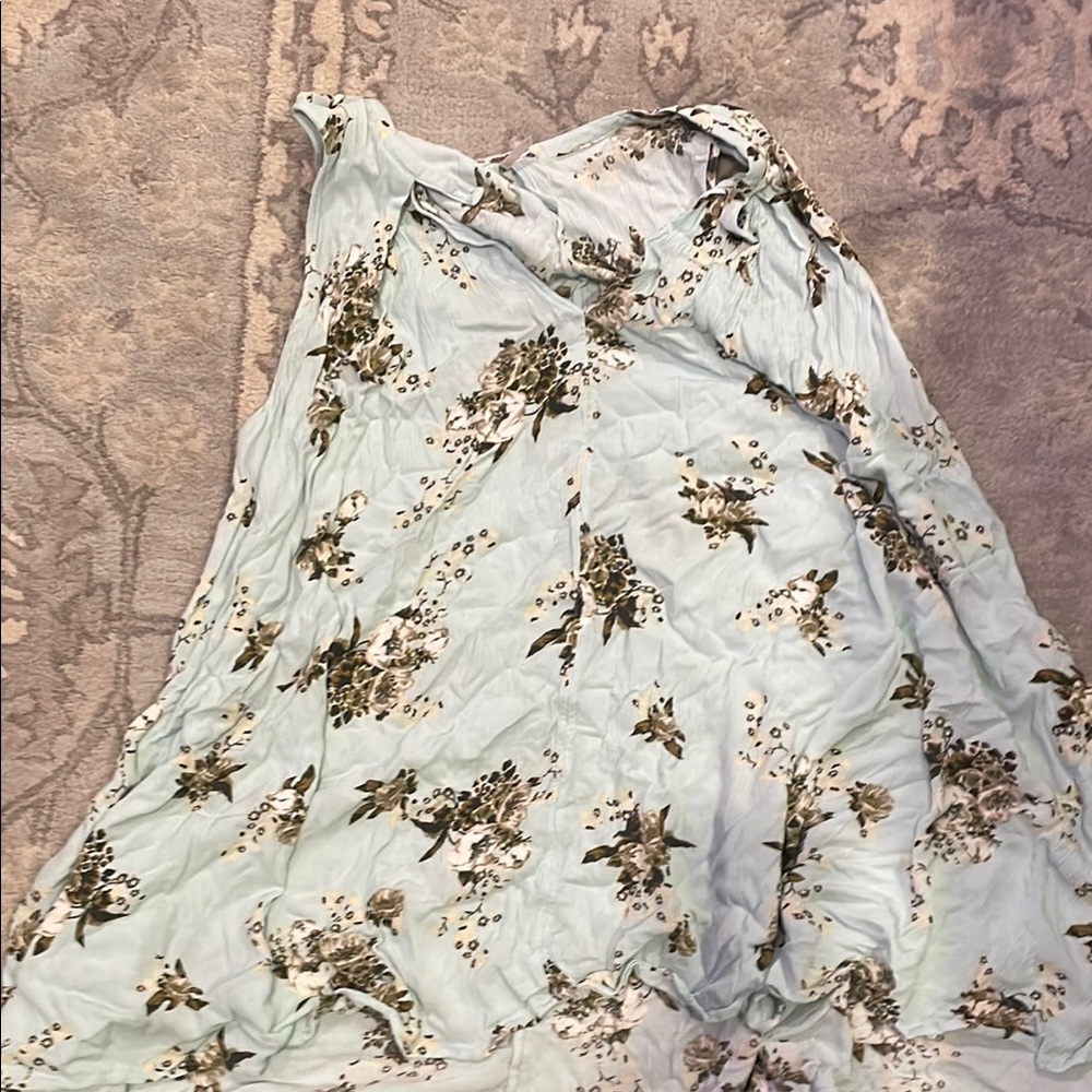 Free peiple mint green floral swing tank